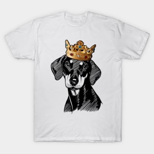 German Pinscher Dog King Queen Wearing Crown T-Shirt